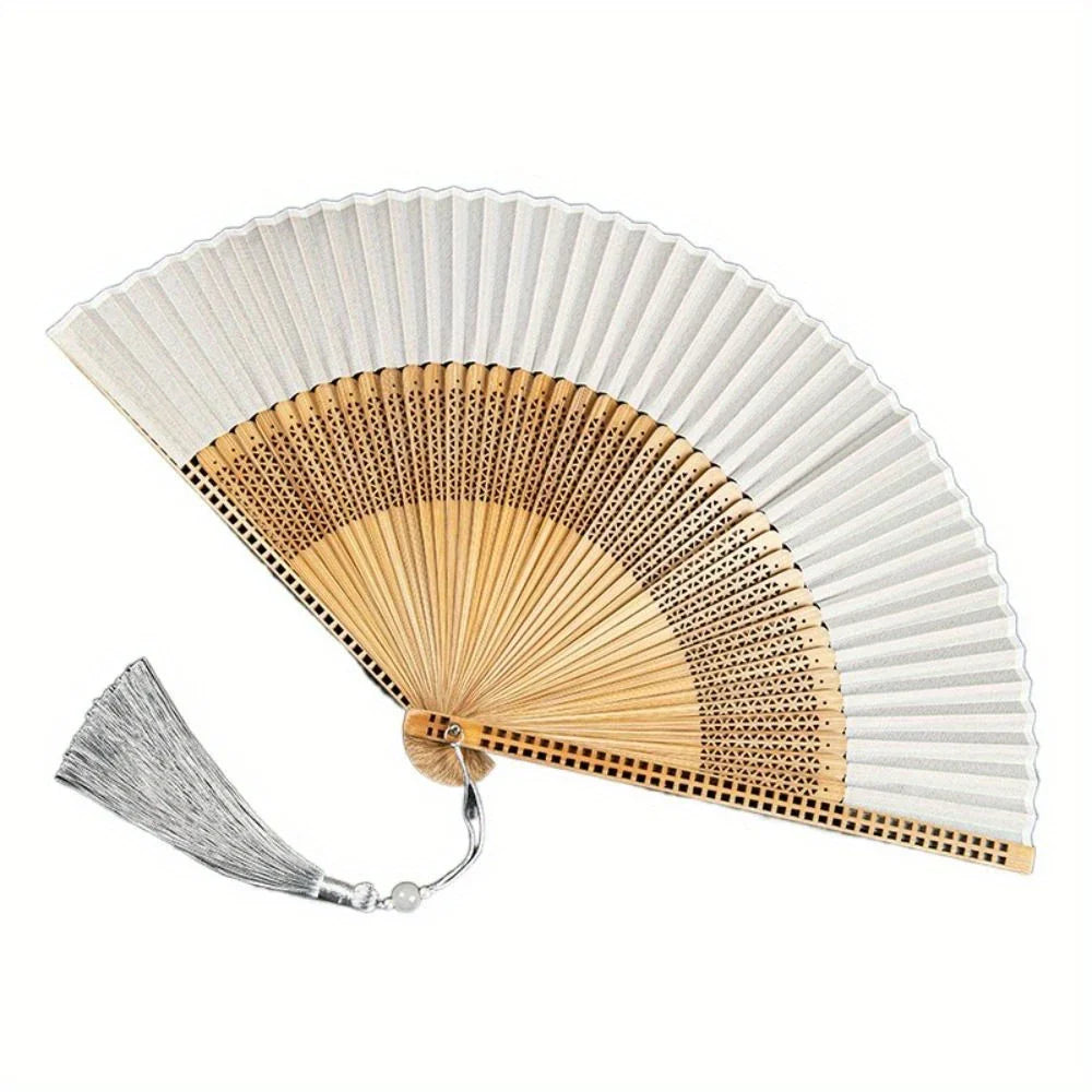 Cloudy Grey Folding Fan