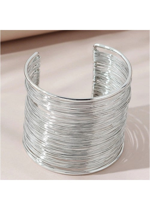 Silver thread bracelet