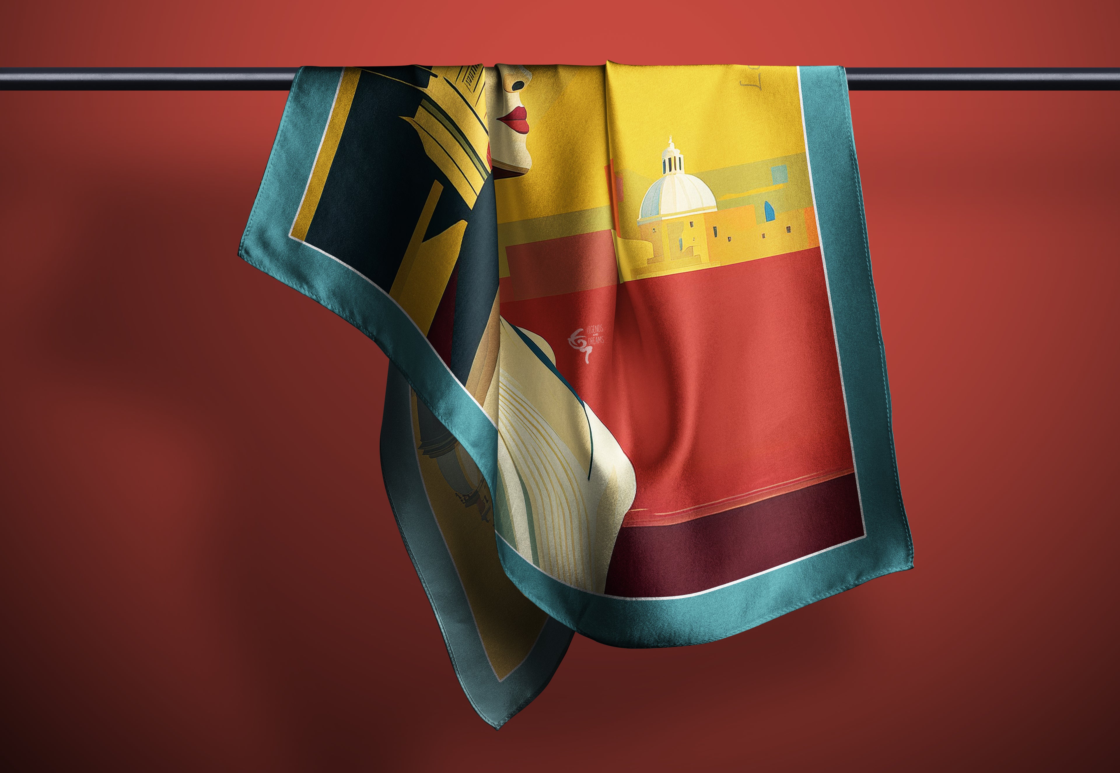 Lady of the Palace silk Scarf - Mariosa