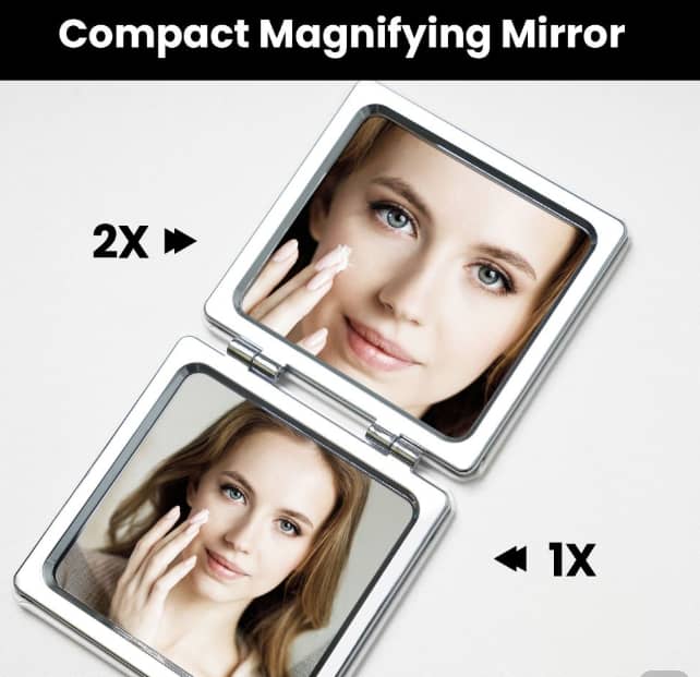 Two mirrors with different magnifying options