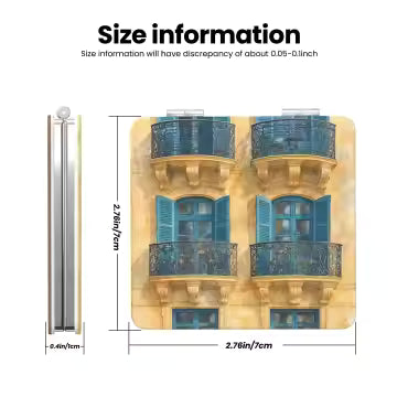 Compact Mirror Blue Balconies