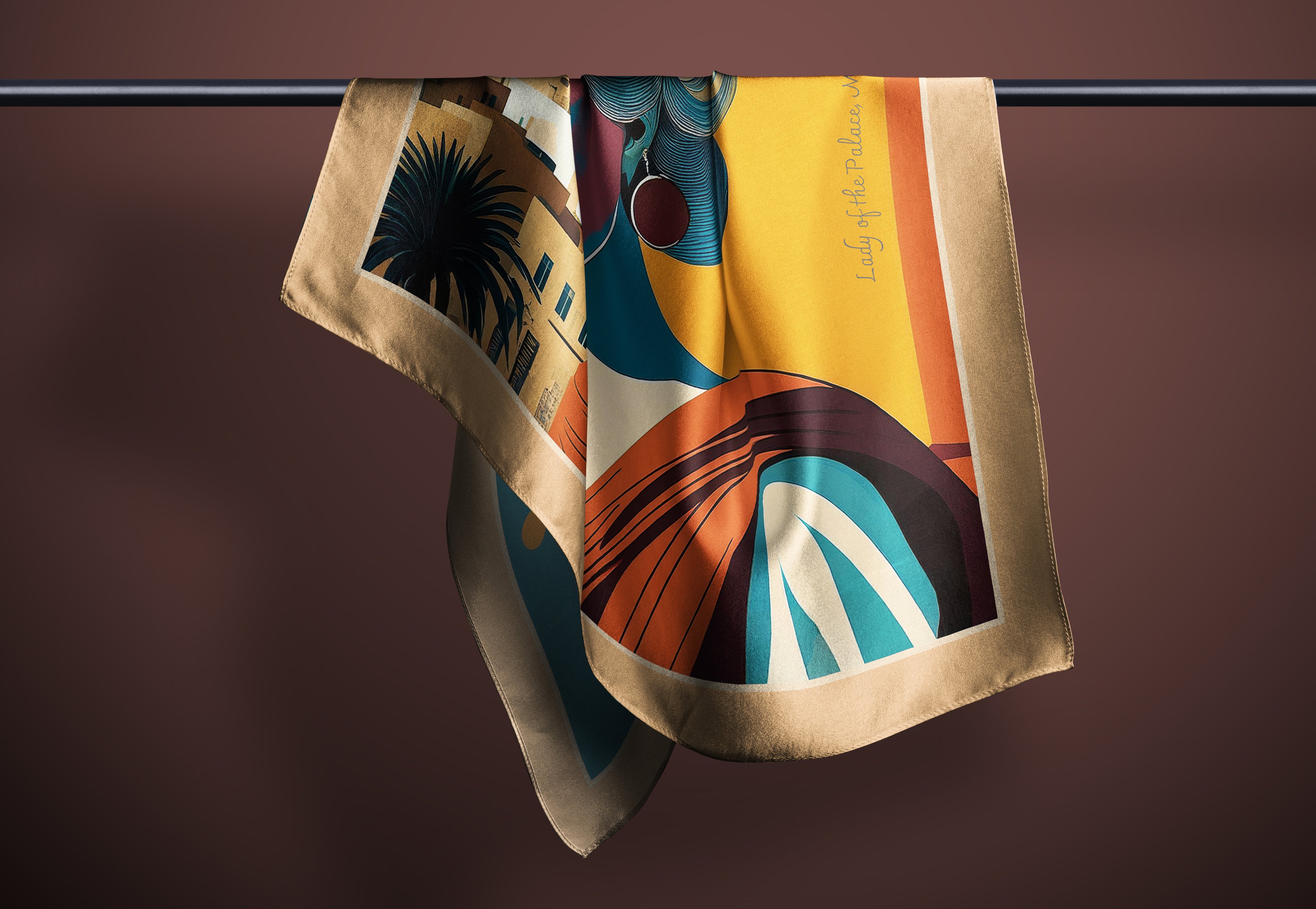 Lady of the Palace silk Scarf - Donia