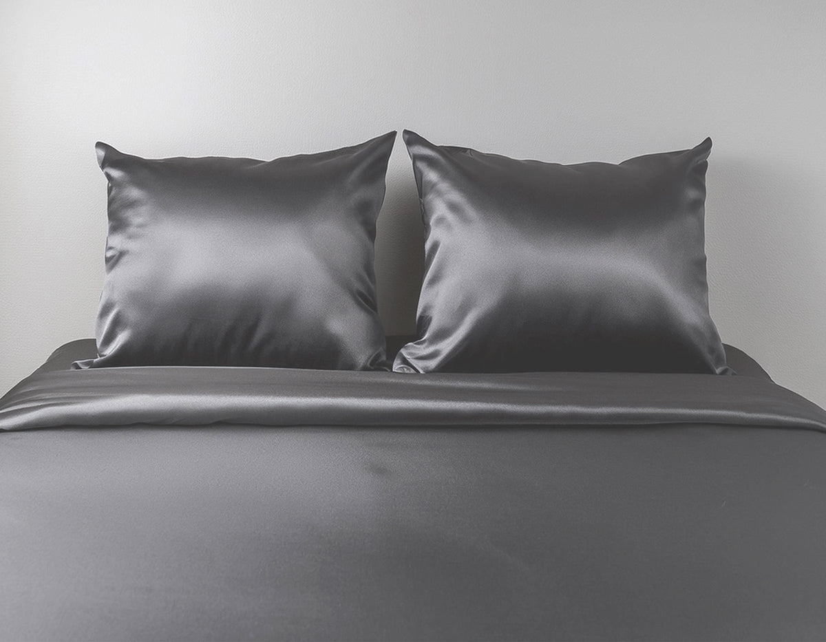 Dark Grey 100% Silk Pillowcase