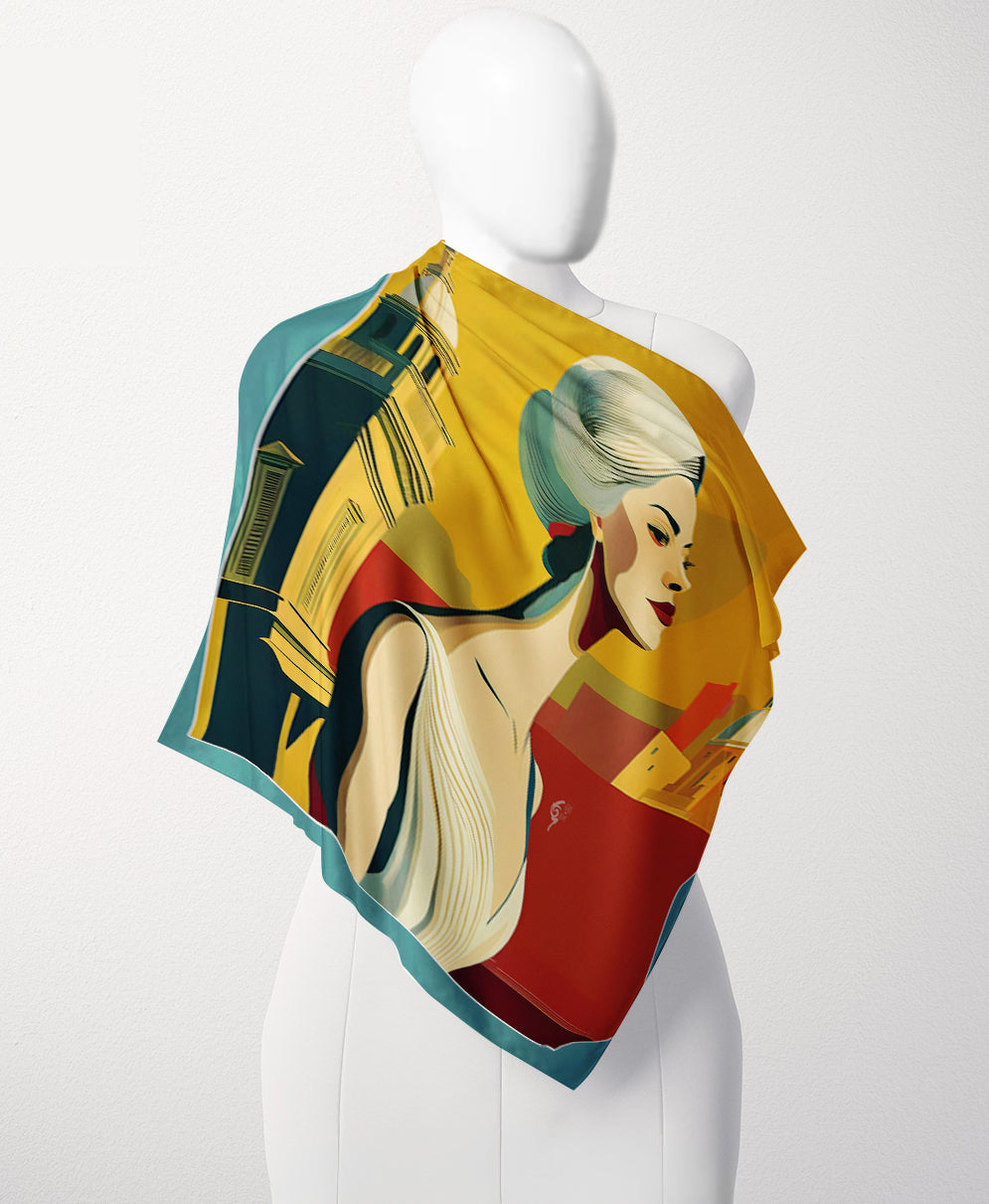 Lady of the Palace silk Scarf - Mariosa