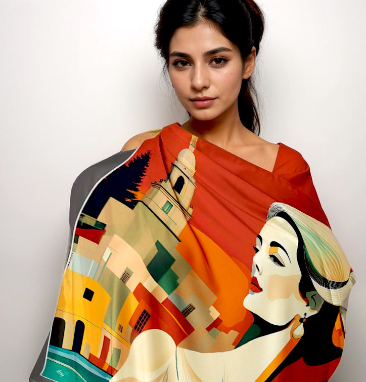 Lady of the Palace silk Scarf - Marita