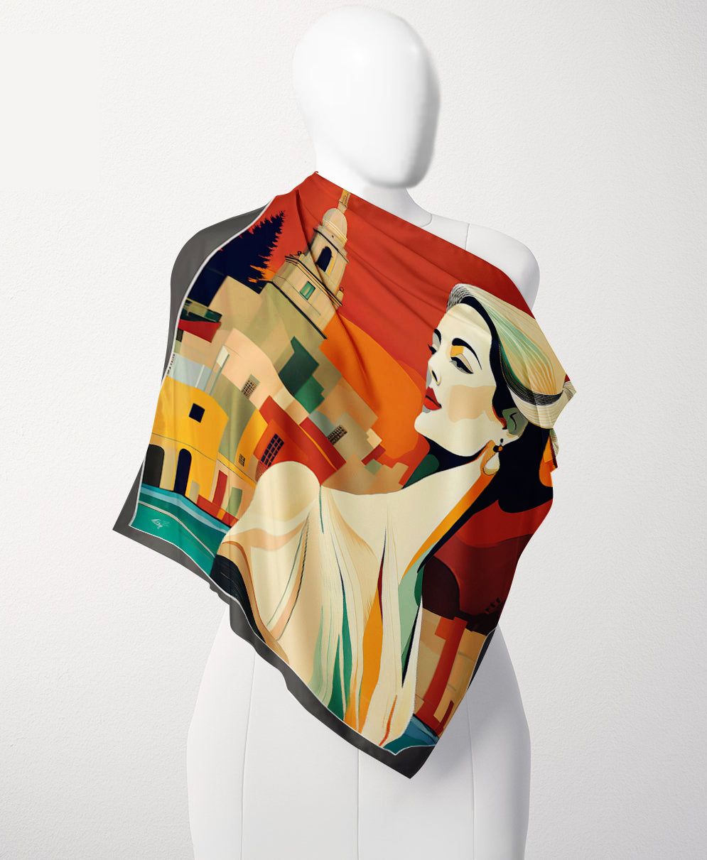 Lady of the Palace silk Scarf - Marita