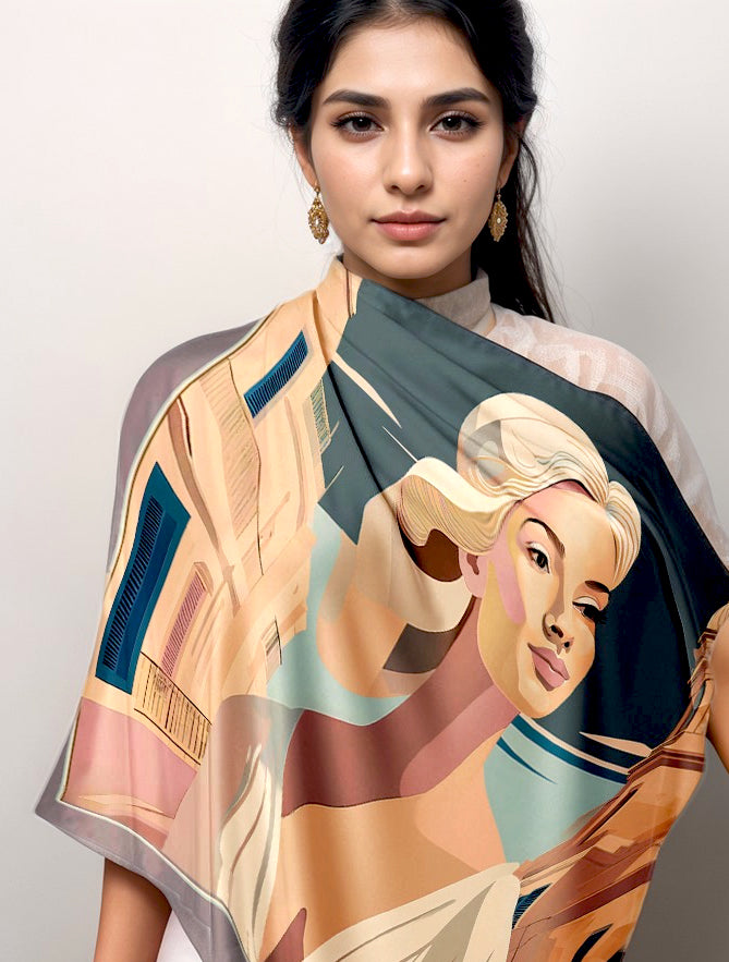 Lady of the Palace silk Scarf - Rafela