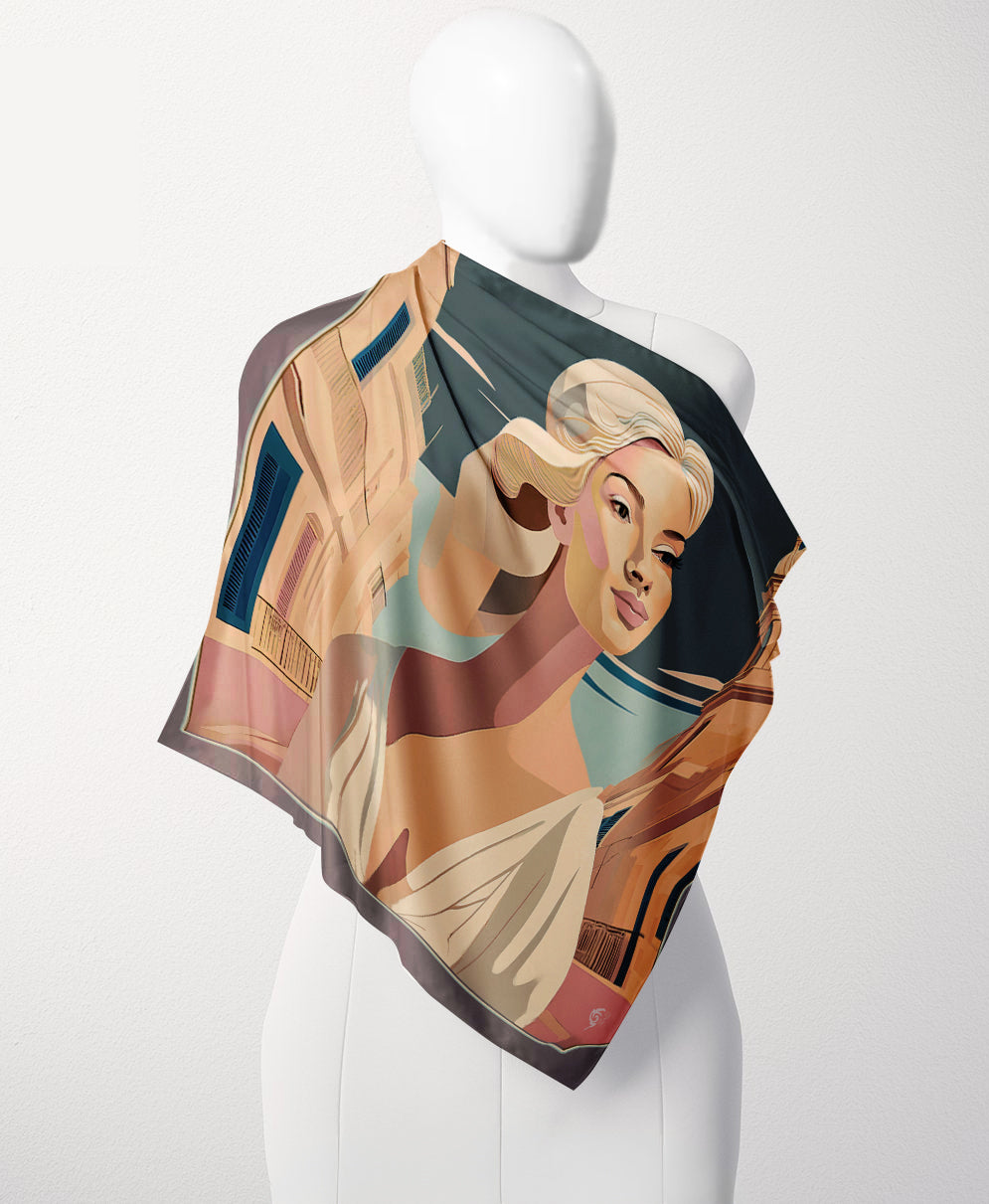 Lady of the Palace silk Scarf - Rafela