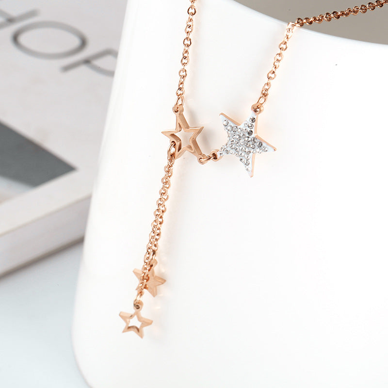 Star Rose Gold Necklace