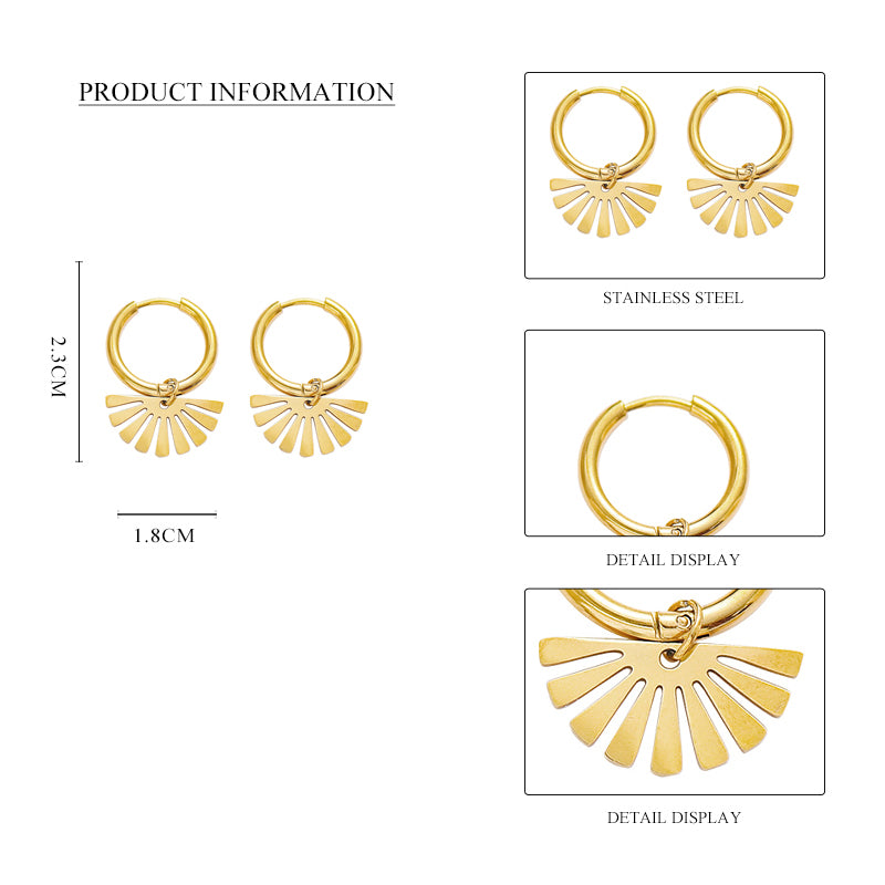 Fan Hoop earrings