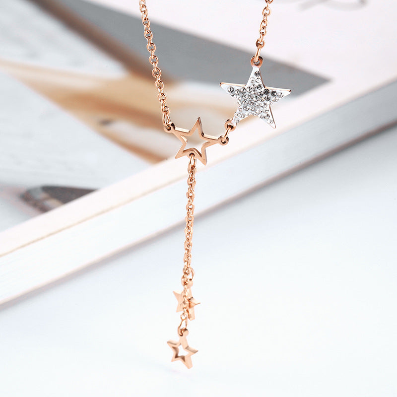 Star Rose Gold Necklace