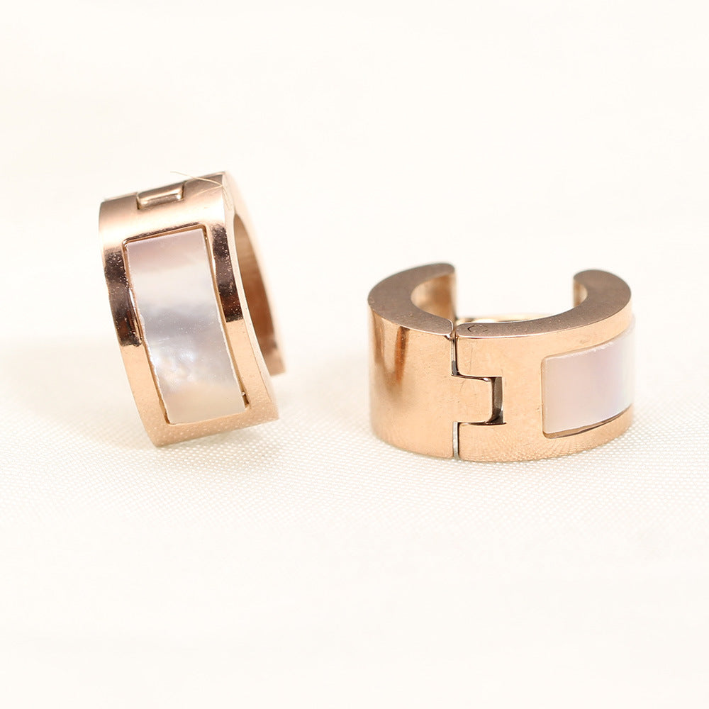 Rose gold Cuff earrings