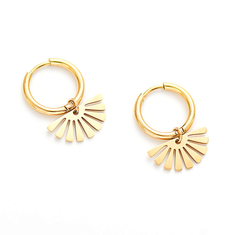 Fan Hoop earrings