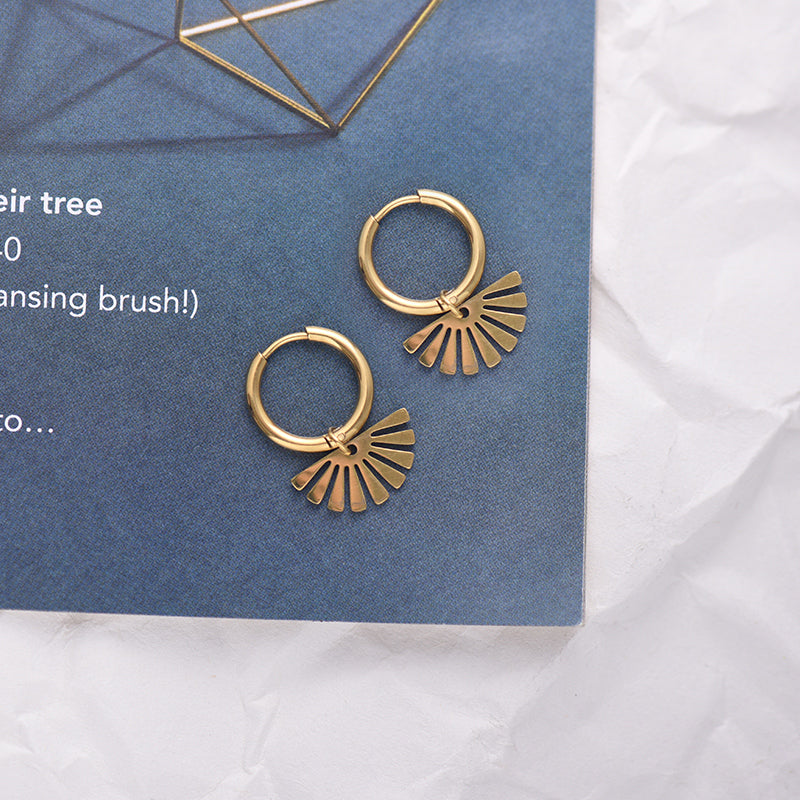 Fan Hoop earrings