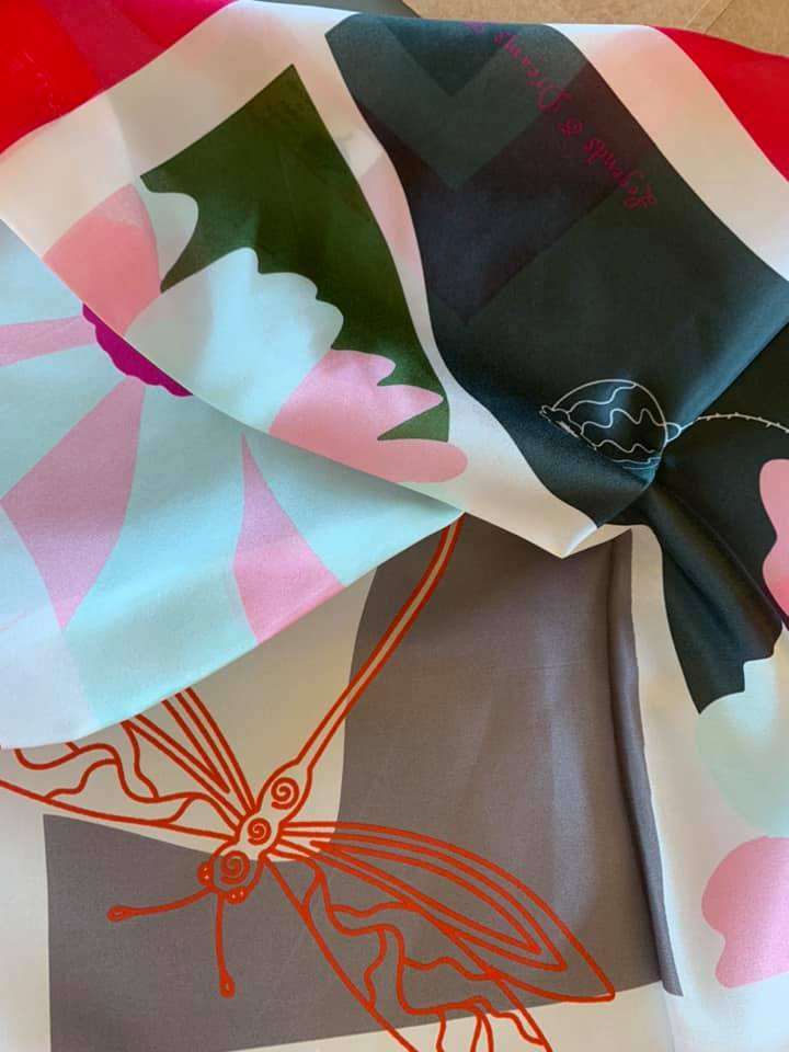 In the Garden - Pink Neckerchief