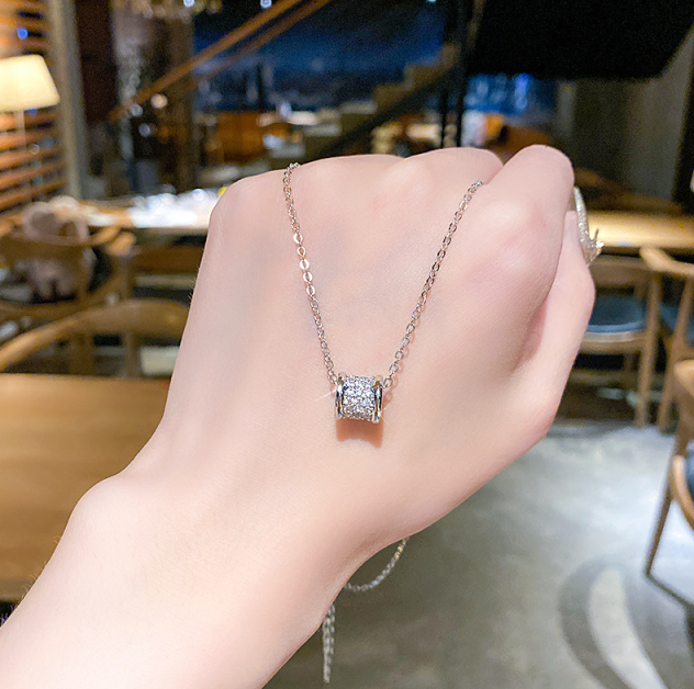 Silver S/Steel tube pendant Chain