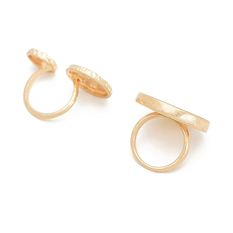 Duo Gold circle ring set