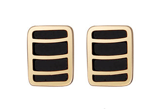 Minimal Gold Black earrings