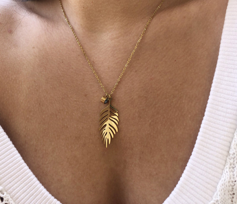 Leaf S/Steel Pendant and Chain