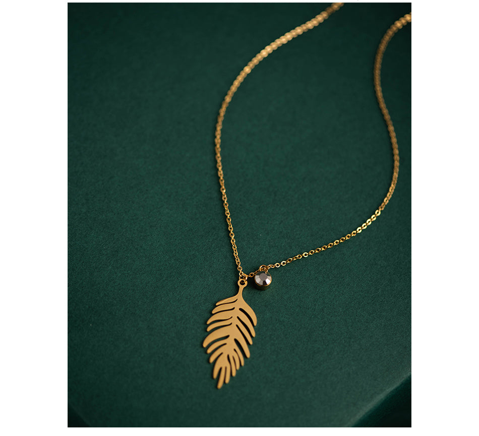 Leaf S/Steel Pendant and Chain