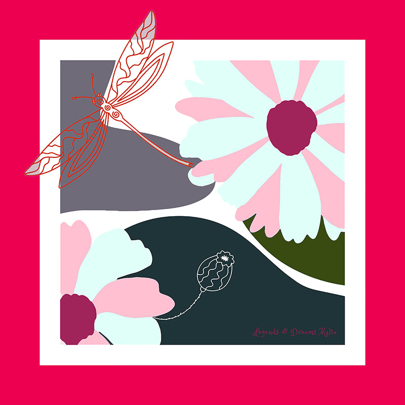 In the Garden - Pink Neckerchief