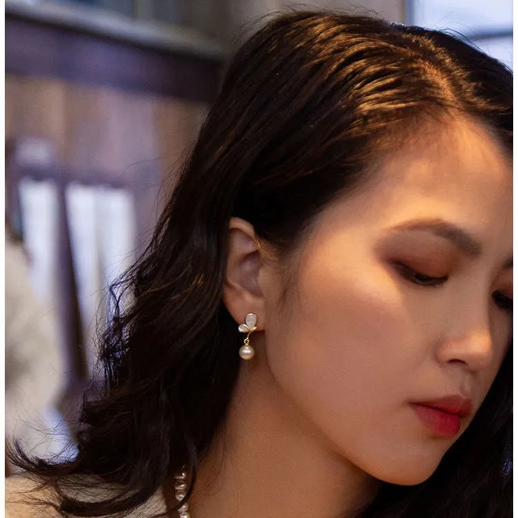 Vintage  Gold Plated Butterfly earrings