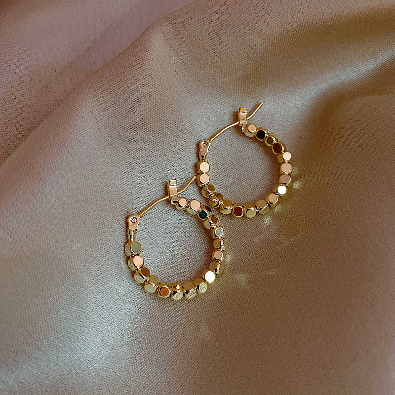 Gold Cube hoops
