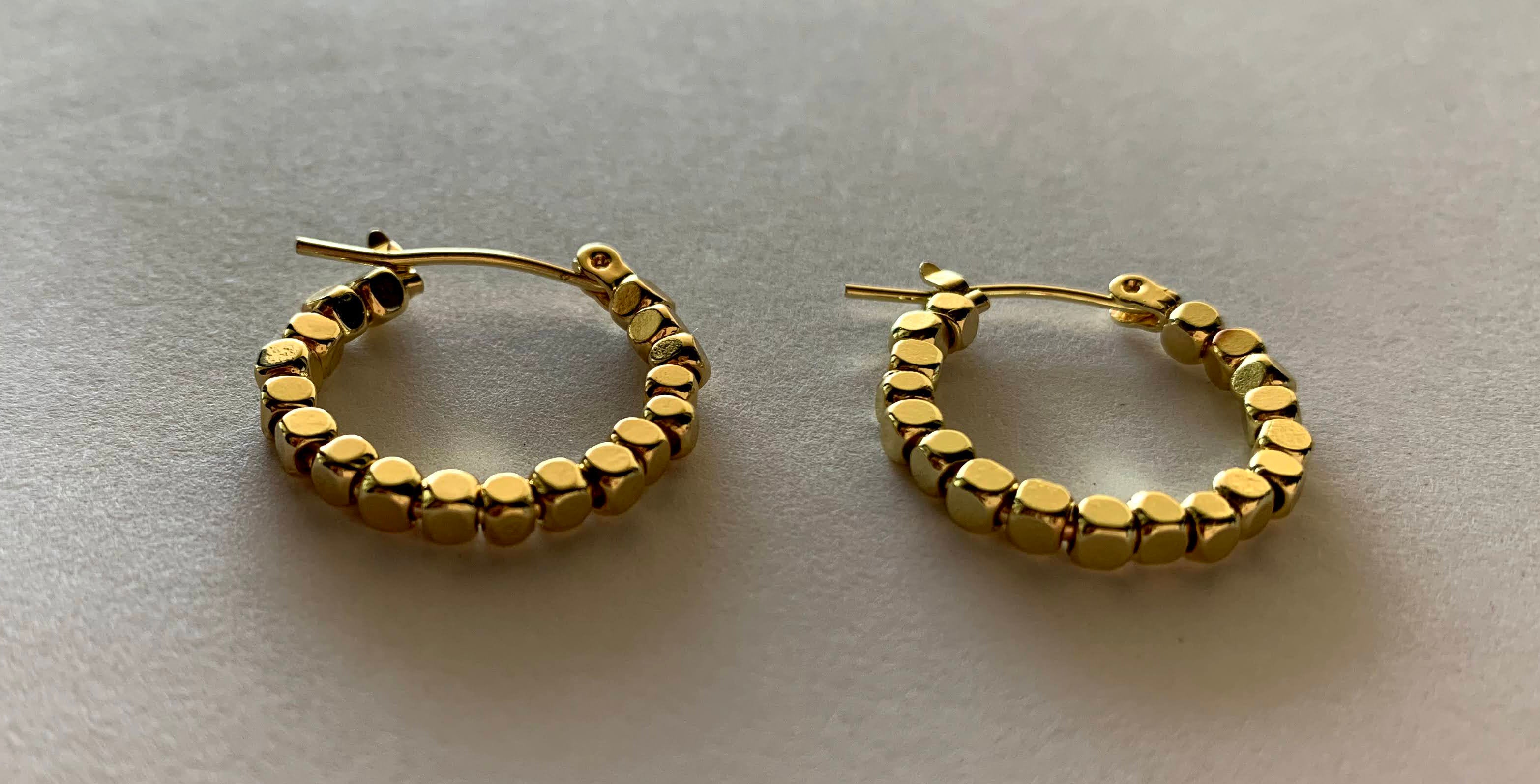 Gold Cube hoops