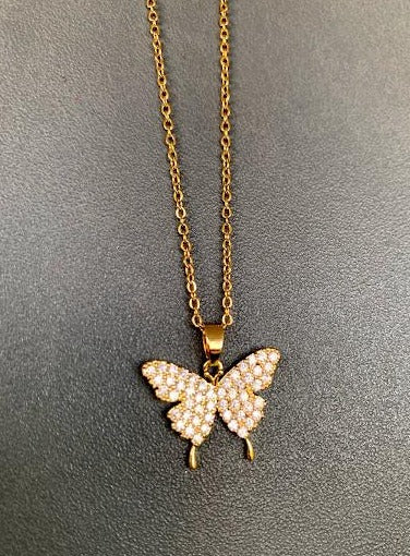 Butterfly Pendant and Chain