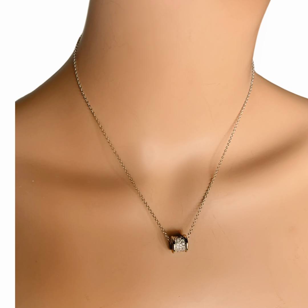 Gold S/Steel tube pendant