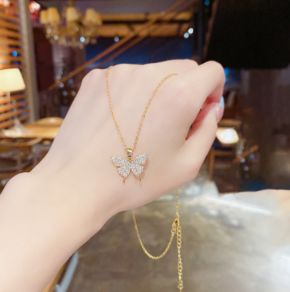 Butterfly Pendant and Chain
