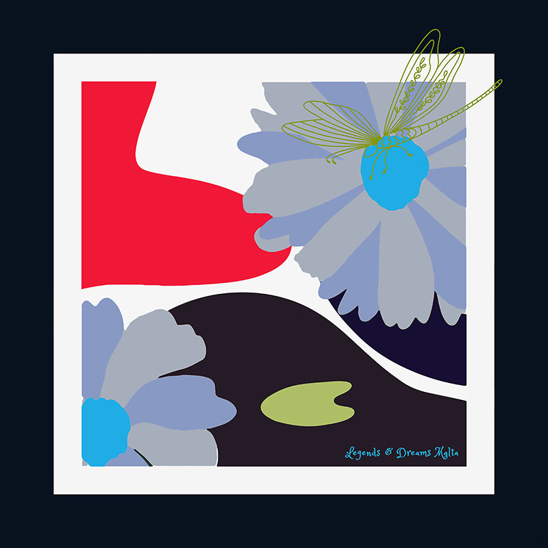 In the Garden -  Dark Blue Neckerchief