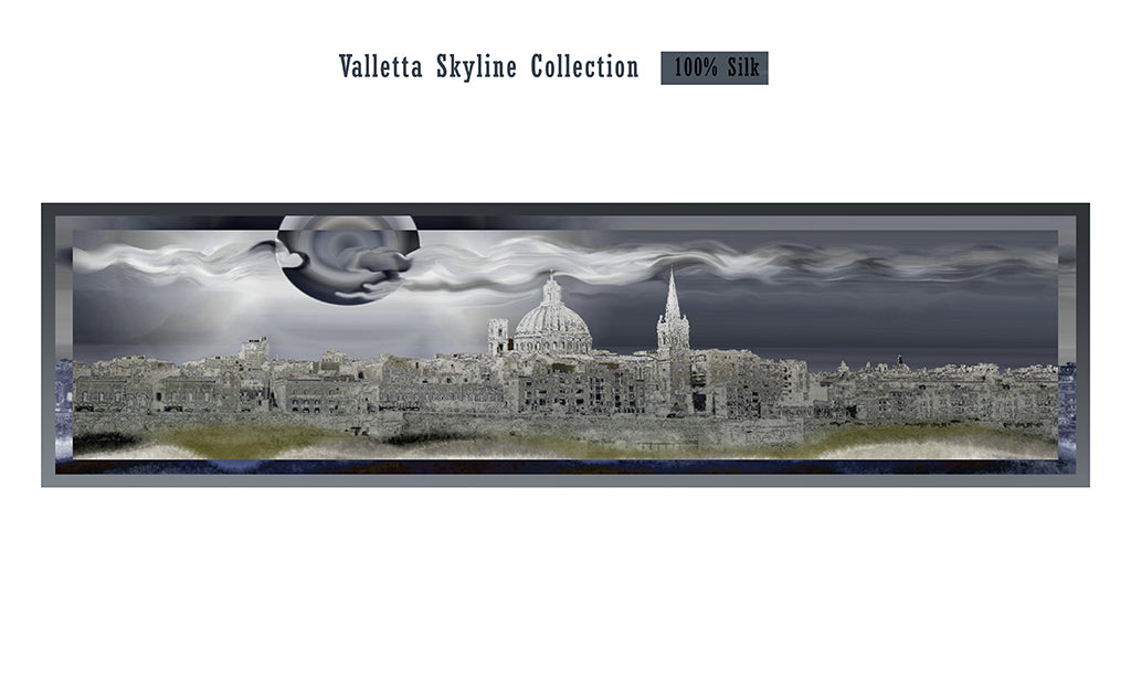Valletta skyline Stormy Blues