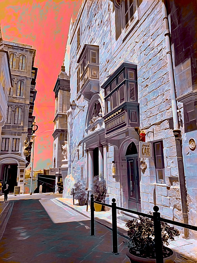 Morning sun the City - Valletta (Print)