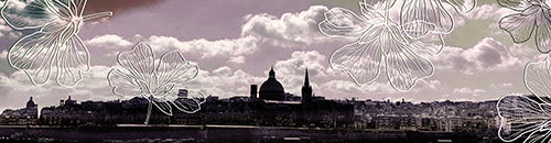 Valletta in the Mist Silk Scarf