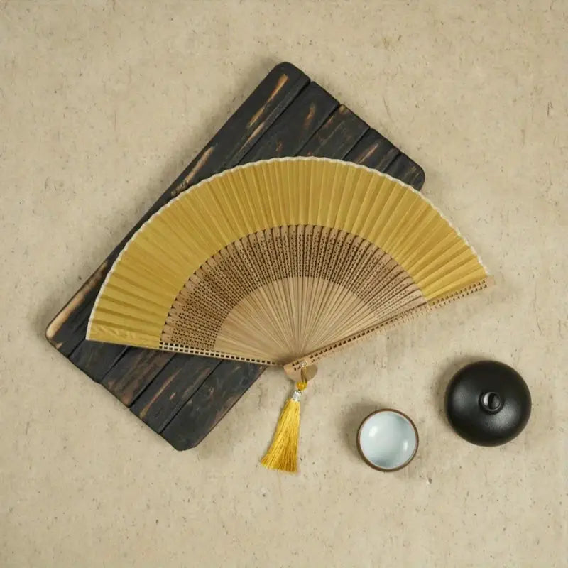 Miss Mustard Folding Fan