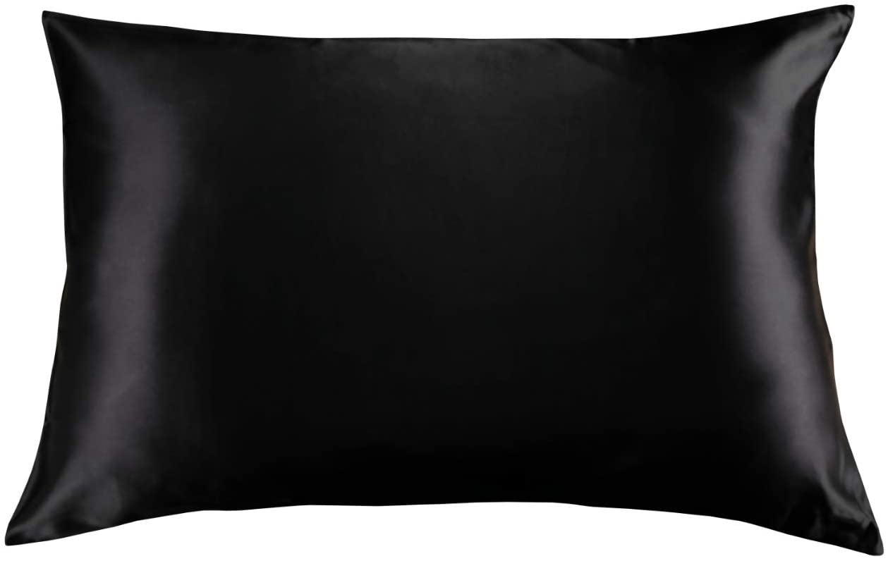 Black  100% Silk Pillowcase