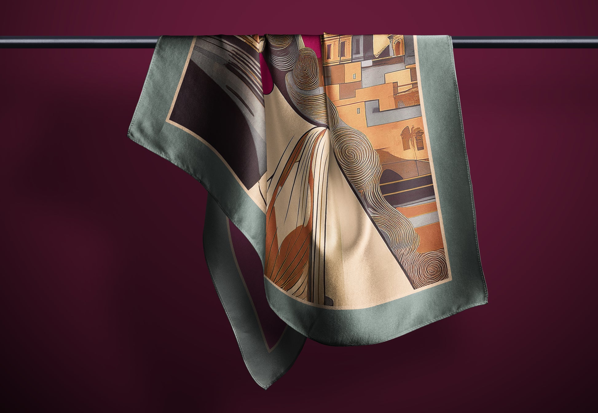 Lady of the Palace silk Scarf - Franka