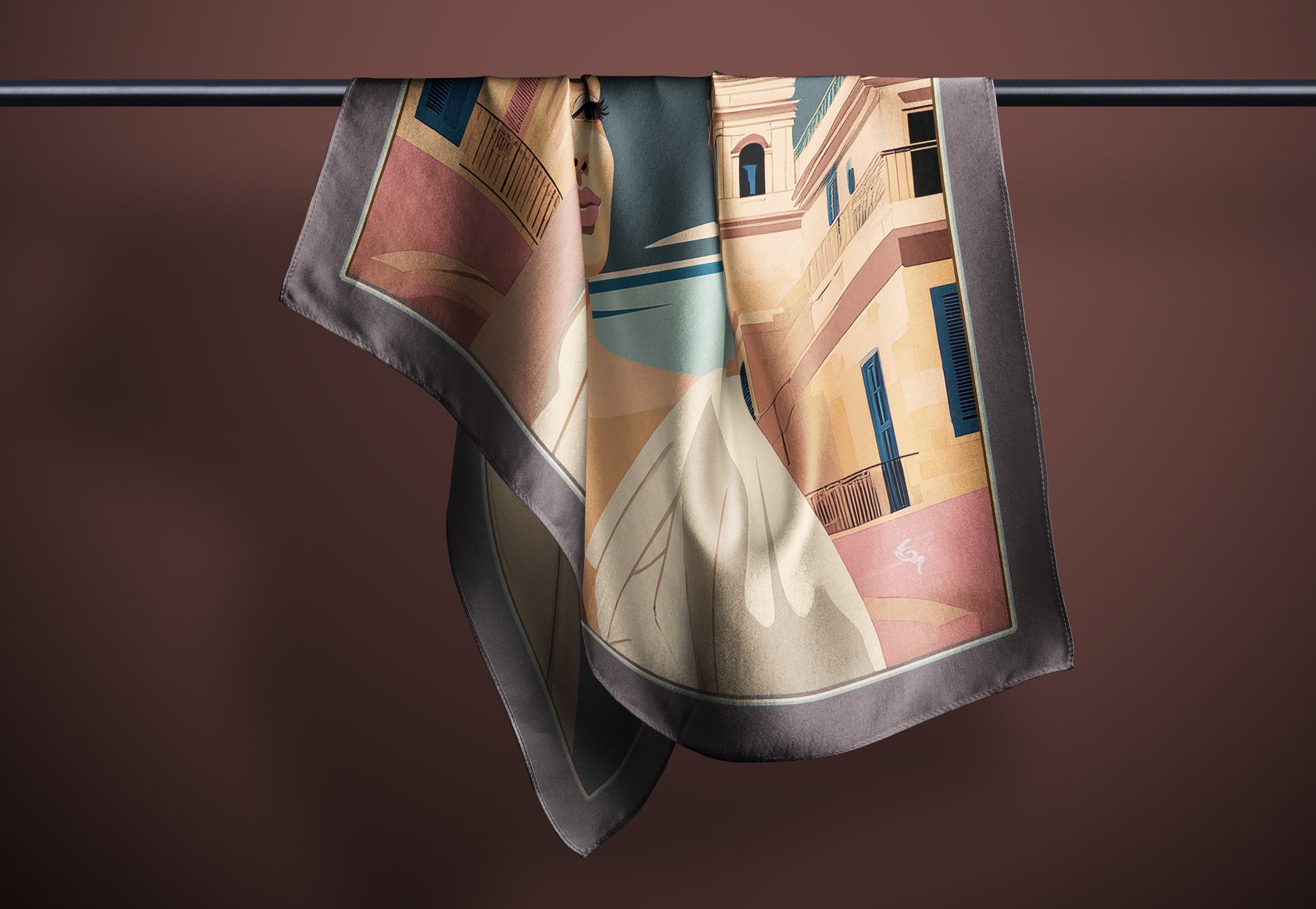Lady of the Palace silk Scarf - Rafela