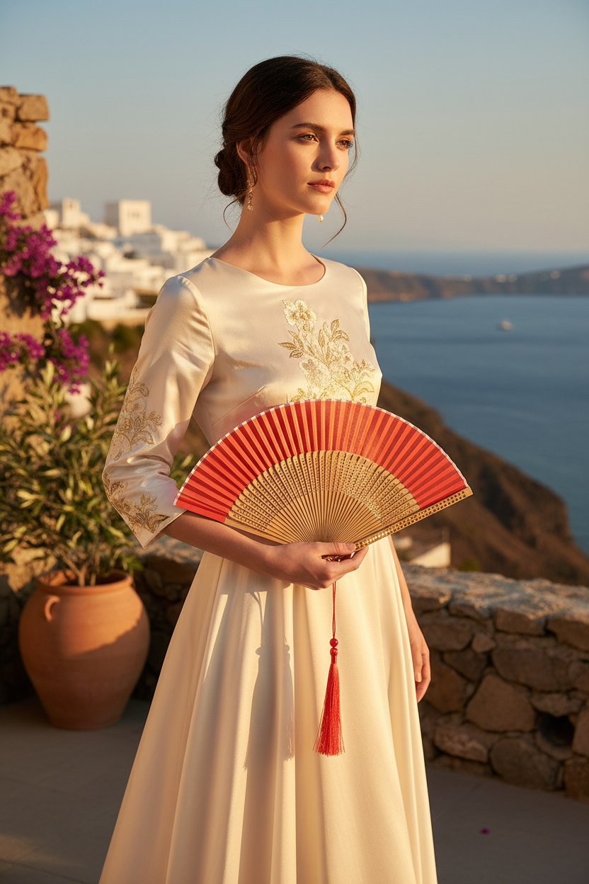 Rosy Red Folding Fan - Revised
