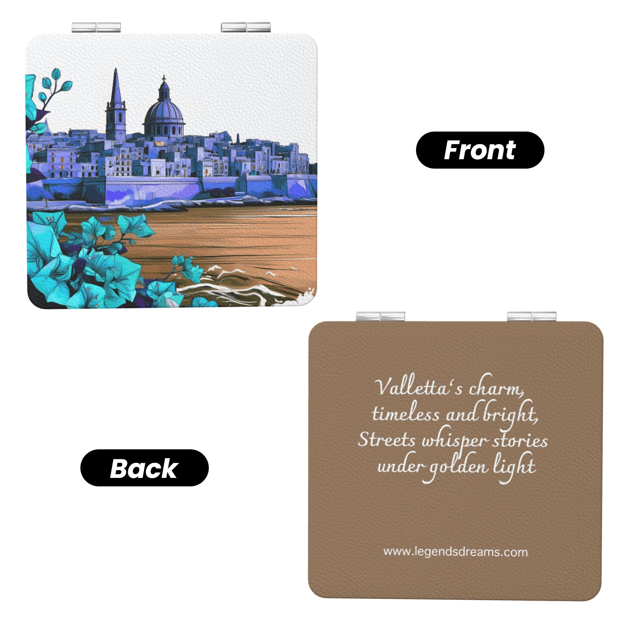 Compact Mirror Valletta by Night