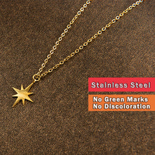 Load image into Gallery viewer, Gold Star S/Steel Pendant &amp; Chain

