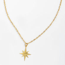 Load image into Gallery viewer, Gold Star S/Steel Pendant &amp; Chain
