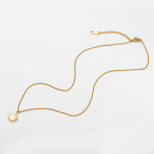 Load image into Gallery viewer, Bright Star you Are S/Steel  Gold Necklace and chain
