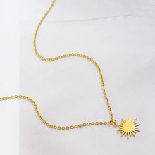 Load image into Gallery viewer, Bright Star you Are S/Steel  Gold Necklace and chain
