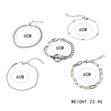 Load image into Gallery viewer, Bracelet chain set Silver
