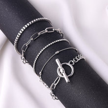 Load image into Gallery viewer, Bracelet chain set Silver
