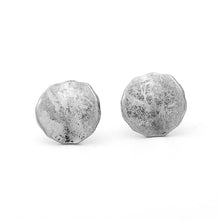Load image into Gallery viewer, Antique Brushed Silver stud earrings
