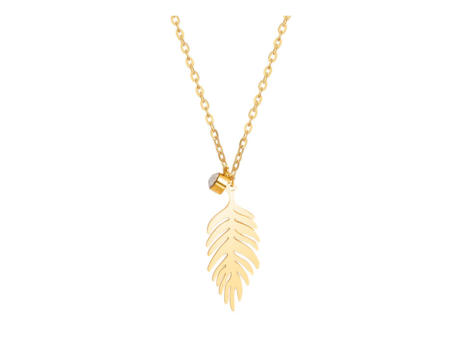 Leaf S/Steel Pendant and Chain