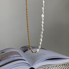 Load image into Gallery viewer, Freshwater Pearl Gold Rope Necklace
